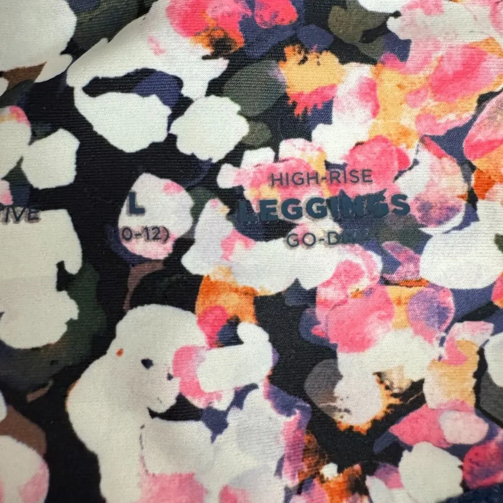 Old Navy High Rise Leggings Go Dry Multicolor Girls Size 10-12